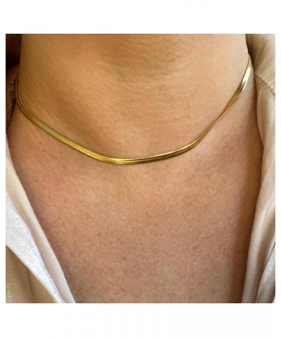 Gold Chain Necklaces for Women - 14k Gold Plated Chain Necklace Simple Layered Necklaces Cuban Paperclip Rope Chain Gold Chok...