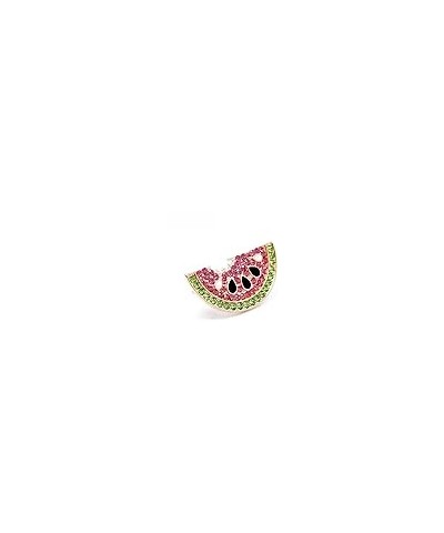 Exquisite Design Rhinestone Watermelon Brooches for Women Kids Clothing School Bag Cute Student Fruit Brooches Gift $9.68 Bro...