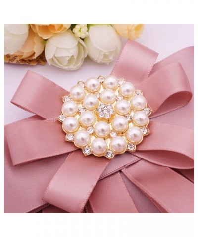 Women's and girl's Big bowknot ribbon Brooch Rhinestone Big Bow Tie clips for Shirts Bank hotel stewardess student profession...