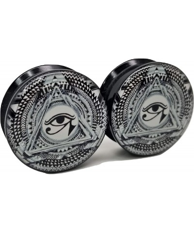 Eye of Horus Illuminati Ear Plugs - Acrylic Screw-On - 10 Sizes Pair* 13/16" (20mm) $10.05 Body Jewelry