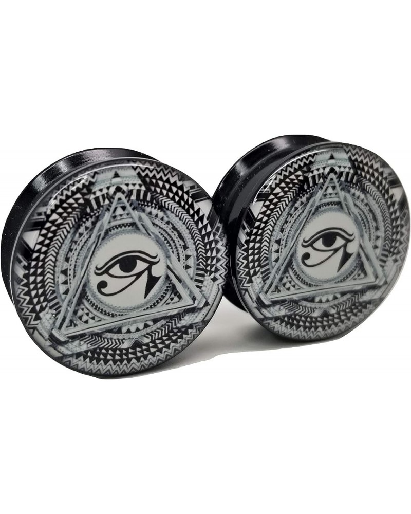 Eye of Horus Illuminati Ear Plugs - Acrylic Screw-On - 10 Sizes Pair* 13/16" (20mm) $10.05 Body Jewelry