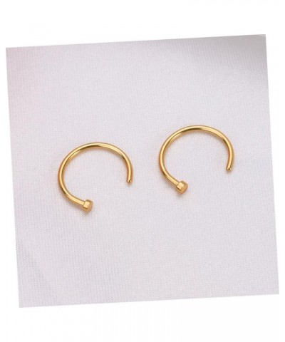 2 Pcs Nose Hoop Nose Rings for Women Fake Nose Ring Stud Nose Studs for Women Nose Piercing Stud Medium Golden $6.96 Body Jew...