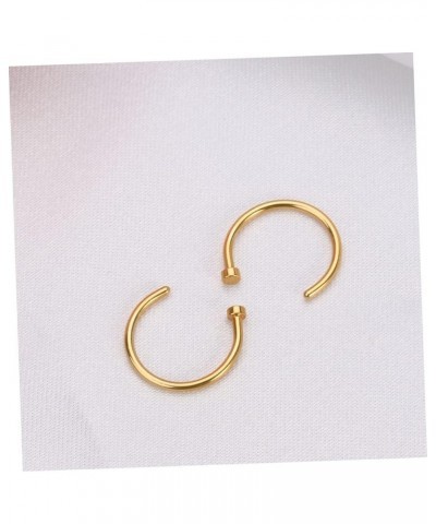 2 Pcs Nose Hoop Nose Rings for Women Fake Nose Ring Stud Nose Studs for Women Nose Piercing Stud Medium Golden $6.96 Body Jew...