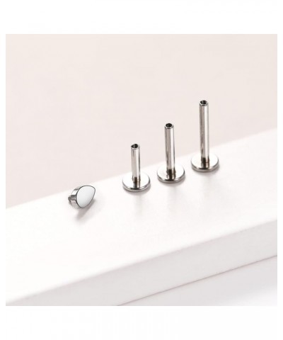 G23 Titanium Internally Threaded Labret Monroe Lip Studs Helix Tragus Cartilage Earring Piercing Stud 16G 6mm 8mm 10mm Clear ...