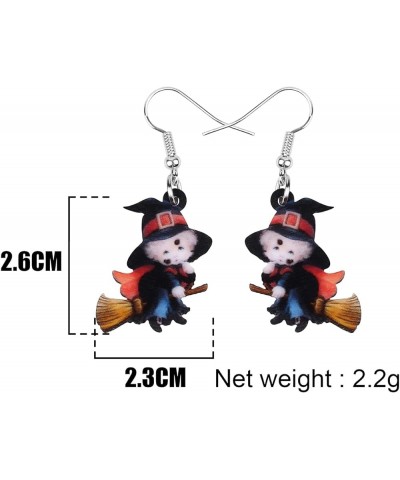 Cute Acrylic Halloween Witch Pumpkin Earrings Big Long Dangle Drop For Women Girl Festival Jewelry Gifts Charm Ebony $6.71 Ea...