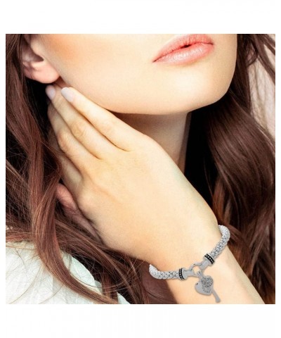 Women's Boxed Silver Heart Key Stretch Bracelet, Size: 0 $10.25 Bracelets