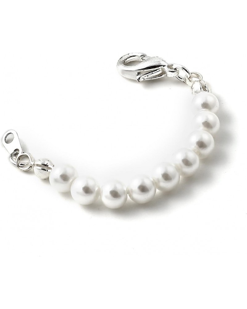 Silver Medium 6mm White Pearl Extender $7.69 Necklaces