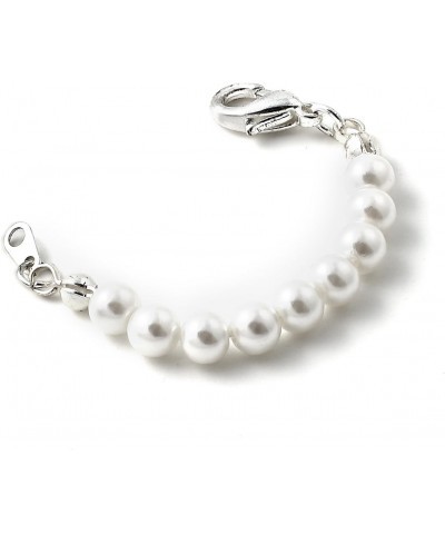 Silver Medium 6mm White Pearl Extender $7.69 Necklaces