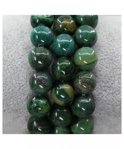 Fashion Crystal Man Women Stretch Bracelet 10mm Round Beads Rock Jasper 7 Inch Unisex Green African Serpentine $8.29 Bracelets