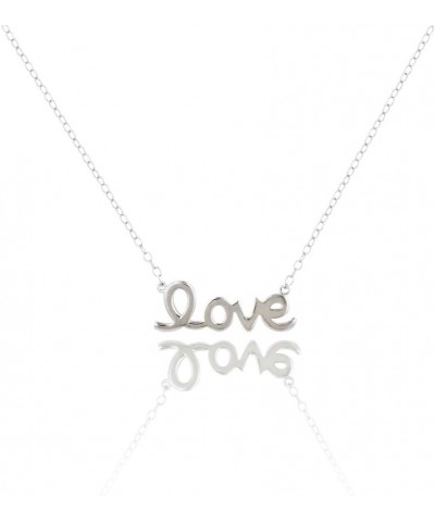 .925 Sterling Silver Jewelry Plain Love/Believe/XOXO Pendant Necklace LOVE $14.12 Necklaces