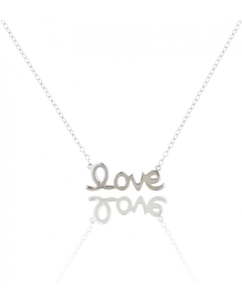 .925 Sterling Silver Jewelry Plain Love/Believe/XOXO Pendant Necklace LOVE $14.12 Necklaces