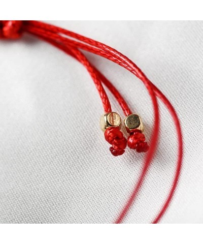 Lucky Cat Bracelet Adjustable Feng Shui Wealth Health Rich Cat Rope with Bell Bracelet Cute Cat String Braided Beads Bell Wri...