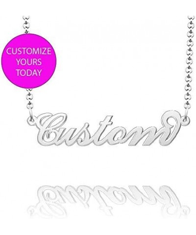 Sterling Silver Custom Name Necklace Melissa Personalized Nameplate Necklace 24k Gold Plated $11.88 Necklaces