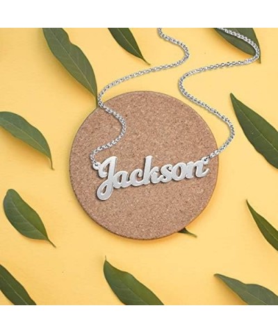 Sterling Silver Custom Name Necklace Melissa Personalized Nameplate Necklace 24k Gold Plated $11.88 Necklaces