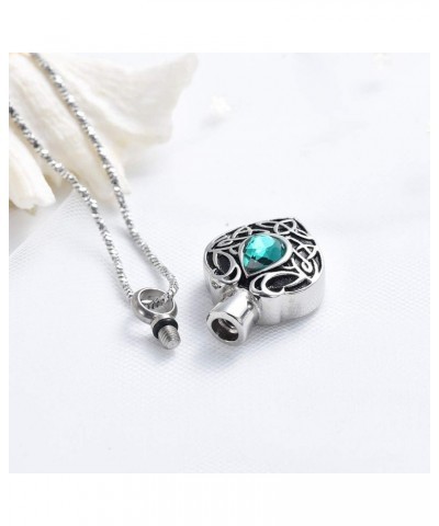 Heart Urn Necklace for Ashes Birthstone Locket Pendant Memorial Keepsake Cremation Jewelry for Women/Men Green $9.04 Necklaces