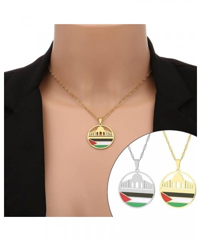 Palestine Map Necklace, Palestine Watermelon Necklace, Palestine Map Flag Pendant Chain Necklaces, Palestine Fist Necklace Pa...