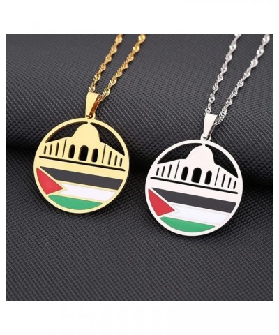 Palestine Map Necklace, Palestine Watermelon Necklace, Palestine Map Flag Pendant Chain Necklaces, Palestine Fist Necklace Pa...