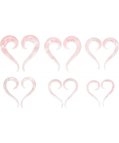 2pcs Glass Ear Tapers Plugs Handmade Hanger Ear Gauges Spiral Snail Ear Stretchers Piercing Jewelry 8g-00g B: Pink 0g(8mm) $7...