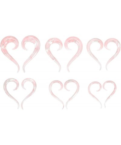 2pcs Glass Ear Tapers Plugs Handmade Hanger Ear Gauges Spiral Snail Ear Stretchers Piercing Jewelry 8g-00g B: Pink 0g(8mm) $7...