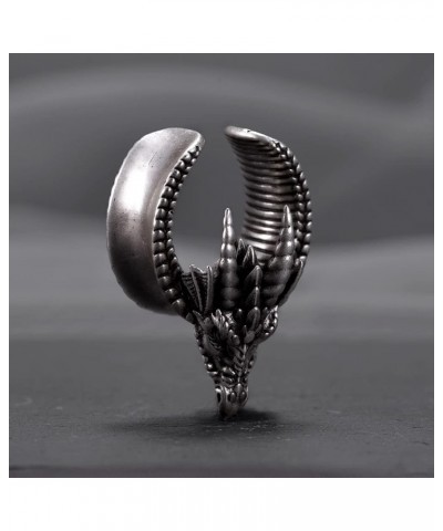 2PCS Opening Saddle Ear Tunnel Skull Horns Plug Ear Gauges Piercing Expander Studs Stretchers Fashion Body Piercing Jewelry E...