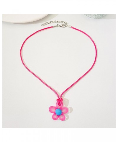 Y2k Necklace Fairy Grunge Jewelry Emo Accessories Emo Jewelry Cute Necklaces for Women Teen Girls Y2k Jewelry Flower-Blue $8....