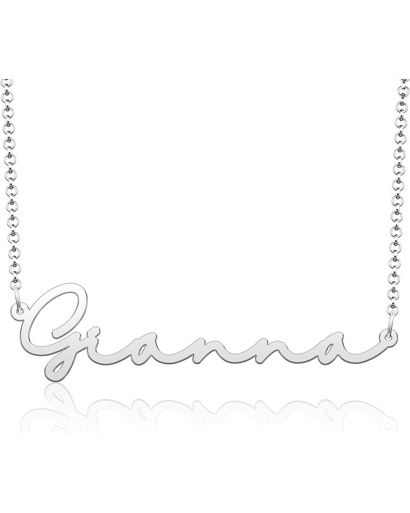 Personalized Name Necklace Cursive Script Name Stainless Steel Jewelry for Girls Name Necklace for Women Gold Name Necklace G...