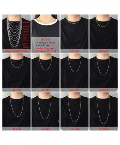 Square Rolo Chain Necklace Stainless Steel Round Box Necklace for Men & Women 2mm Wide 24 Inches $11.81 Necklaces