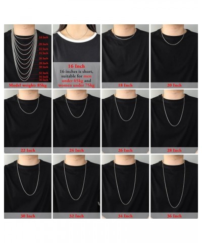 Square Rolo Chain Necklace Stainless Steel Round Box Necklace for Men & Women 2mm Wide 24 Inches $11.81 Necklaces