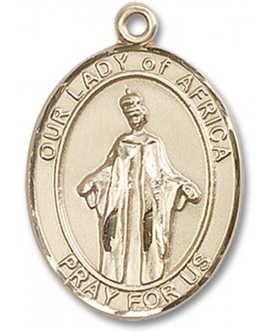 14 Karat Gold Catholic Patron Saint Medal Pendant, 1 Inch Our Lady of Africa $568.63 Necklaces