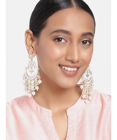 Ethnic Festive Wedding Party Wear Drop Dangle Earrings Indian Traditional Bollywood Fashion Jewelry for Women Pink 2 $15.39 E...