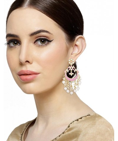 Ethnic Festive Wedding Party Wear Drop Dangle Earrings Indian Traditional Bollywood Fashion Jewelry for Women Pink 2 $15.39 E...