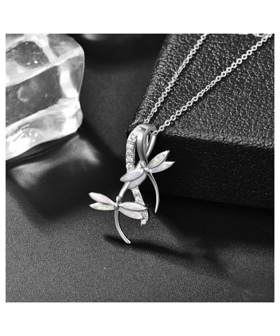 925 Sterling Silver Dragonfly Necklace for Women Dreamy Dragonfly Pendant Dragonfly Jewelry Birthday Gifts, 18+2" Adjustable ...