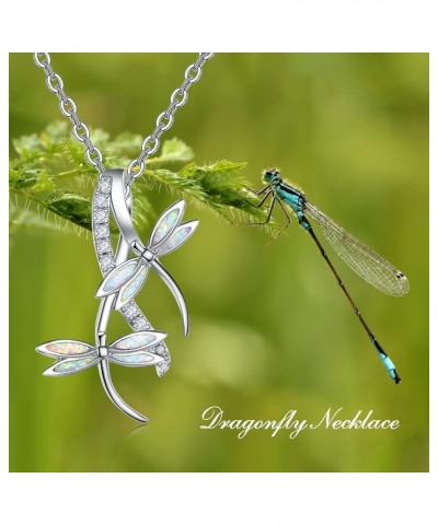 925 Sterling Silver Dragonfly Necklace for Women Dreamy Dragonfly Pendant Dragonfly Jewelry Birthday Gifts, 18+2" Adjustable ...