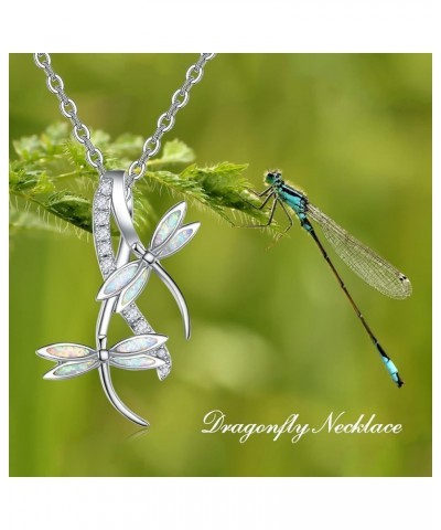 925 Sterling Silver Dragonfly Necklace for Women Dreamy Dragonfly Pendant Dragonfly Jewelry Birthday Gifts, 18+2" Adjustable ...