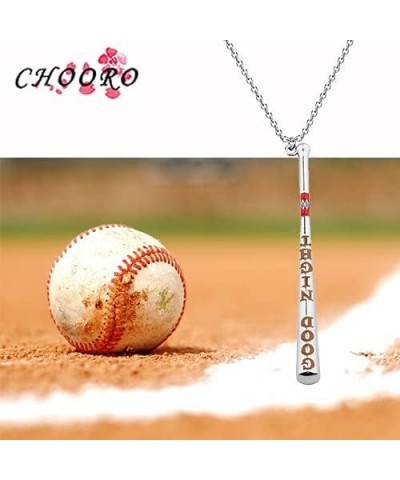 Good Night 3D Golden Baseball Bat Joker Pendant Gift For Fans Baseball-nk-S $9.29 Necklaces