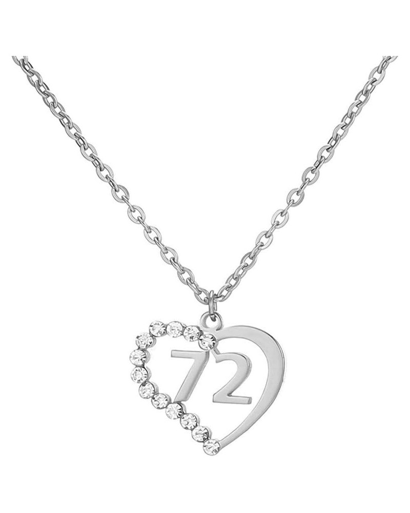 Stainless Steel Birth Year Number 10 to 99 Necklace Birthday Gift Anniversary Jewelry for Women 72 $13.03 Necklaces