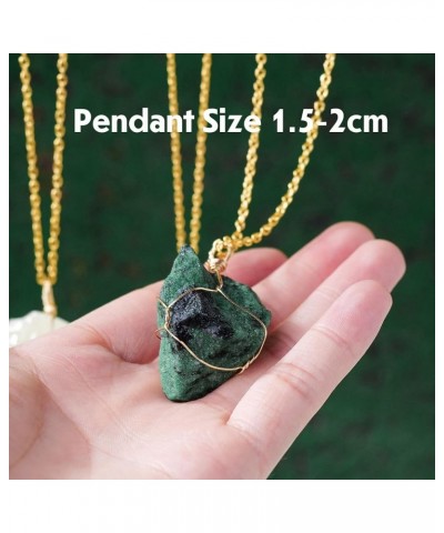 1pcs Natural Crystal Raw Stone pendant Handmade Wrapped Healing Crystal Gemstone Necklace for Woman Men Gift Sunstone $6.62 N...