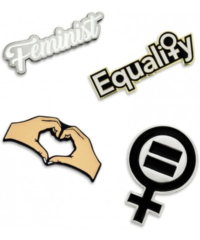 Womans Rights Equality Feminist Enamel Lapel Pin Set $9.51 Brooches & Pins