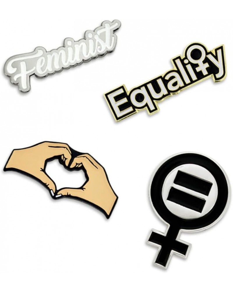 Womans Rights Equality Feminist Enamel Lapel Pin Set $9.51 Brooches & Pins