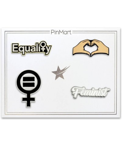 Womans Rights Equality Feminist Enamel Lapel Pin Set $9.51 Brooches & Pins