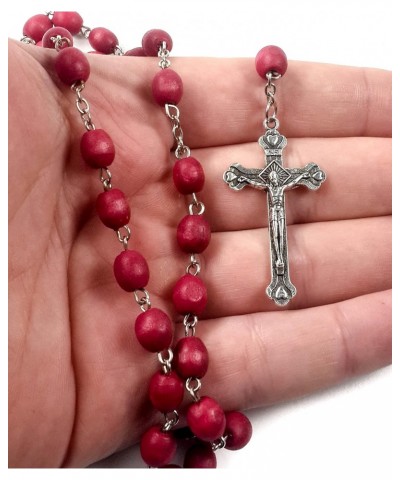 Store Rose smell Rosary Petal Red Rare Carved Beads & Silver Plated cross (Holy Land) $8.05 Others