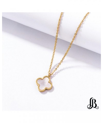 Clover Necklaces for Women | Four Leaf Clover Necklace Pendant | White $9.45 Necklaces