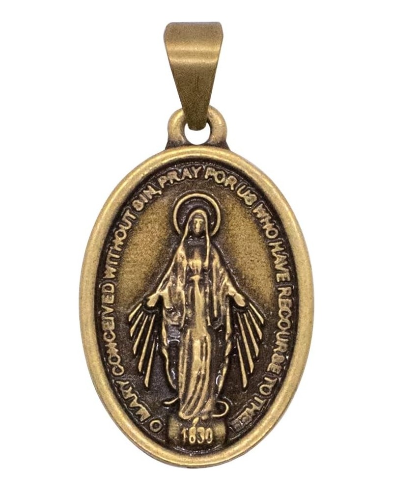 Our Lady of Grace Miraculous Medal Pendant | Gold-Tone Metal Charm | Great Addition to Religious Necklaces or Chaplets | Cath...