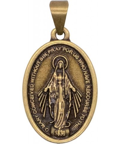 Our Lady of Grace Miraculous Medal Pendant | Gold-Tone Metal Charm | Great Addition to Religious Necklaces or Chaplets | Cath...