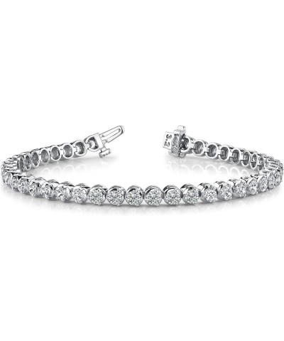 14K White Gold Diamond Tennis Bracelet 3 Prong Value Plus Collection Rose Gold 4.0 carats $439.97 Bracelets