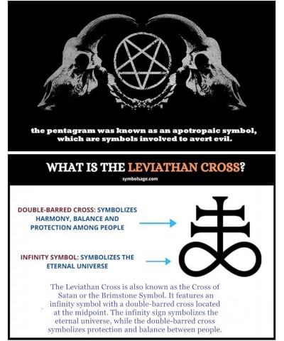 Church of Satan Pentagram Baphomet Goat Satanic Leviathan Cross Bracelet Bangle Supernatural Sigil of Satanas Leather Bracele...