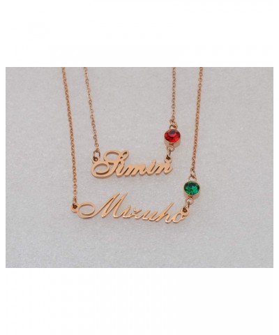 Customized Custom Script Name Necklace with Birthstone for Women Iza $11.00 Necklaces