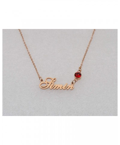 Customized Custom Script Name Necklace with Birthstone for Women Iza $11.00 Necklaces