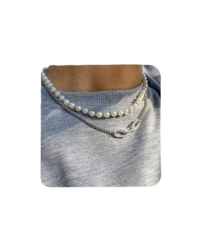 Pearl Necklace Pearl Choker Necklace Faux Pearl Necklace White Pearl Necklace Danity Jewelry Gifts for Women E $8.11 Necklaces