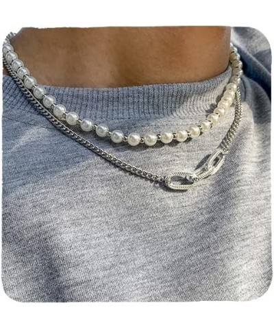 Pearl Necklace Pearl Choker Necklace Faux Pearl Necklace White Pearl Necklace Danity Jewelry Gifts for Women E $8.11 Necklaces